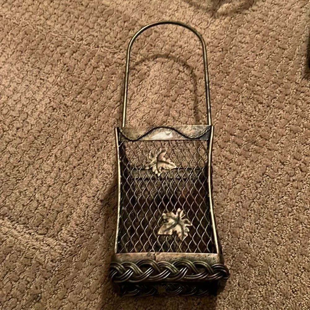 Home Accents Metal Wine Basket